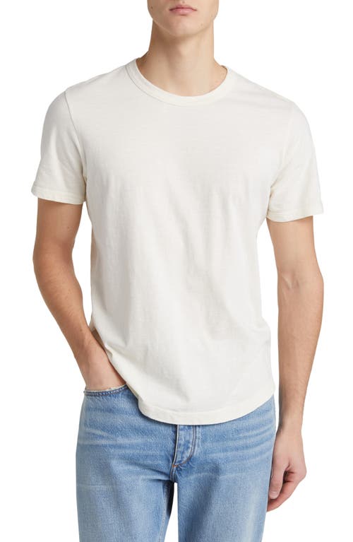 Curve Hem Cotton Slub T-Shirt in Natural