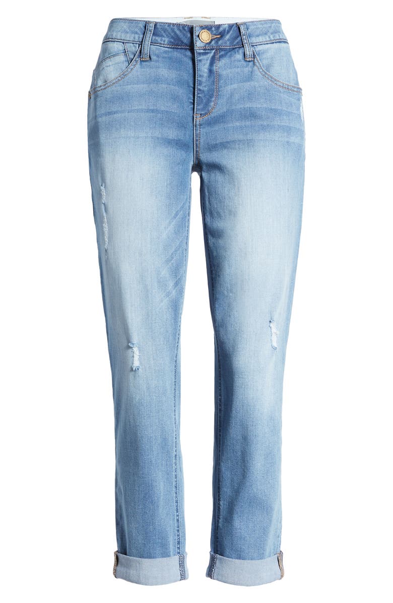 Wit & Wisdom Ripped Crop Straight Leg Jeans | Nordstrom