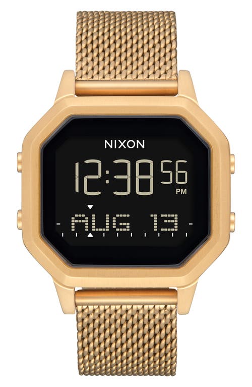 Shop Nixon Siren Digital Bracelet Watch, 36mm In Gold/black/gold