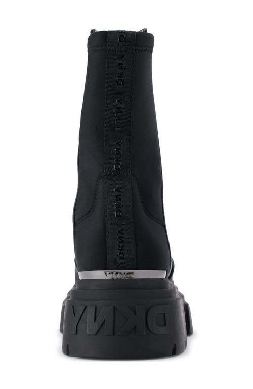 Dkny Fleming Lug Sole Bootie In Black - Black