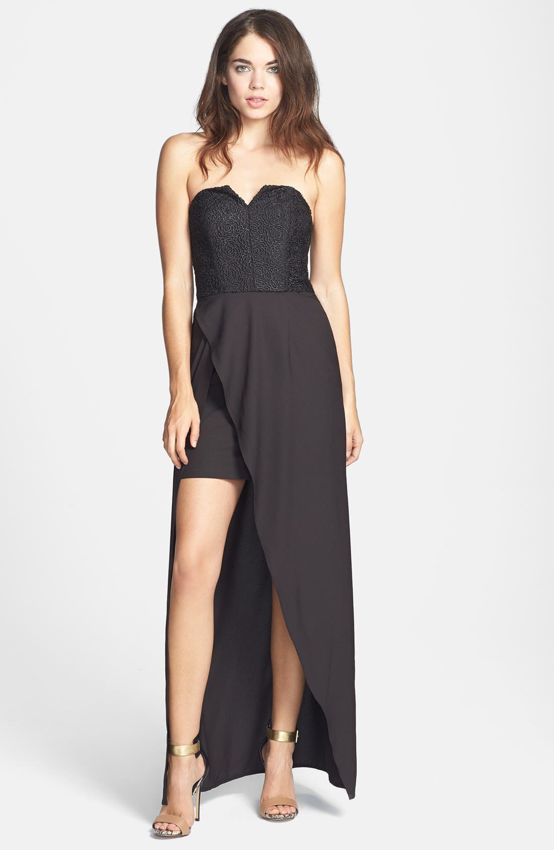Keepsake the Label 'First Date' Lace & Wrap Skirt Maxi Dress Nordstrom