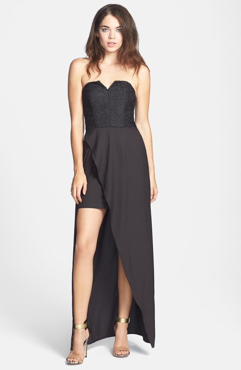 Keepsake the Label 'First Date' Lace & Wrap Skirt Maxi Dress | Nordstrom