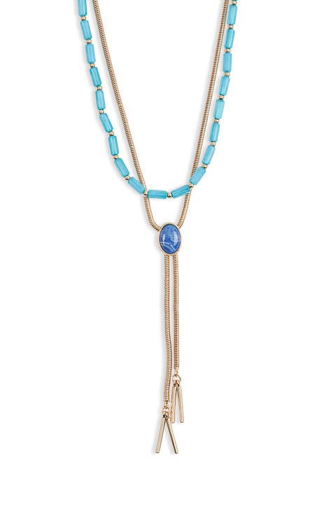 Beaded Lariat Necklace