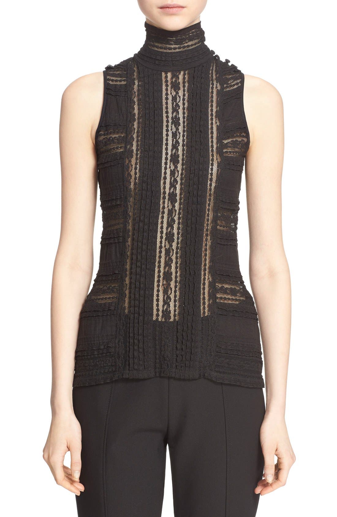 Cinq à Sept 'Antonia' Sleeveless Lace Turtleneck Nordstrom