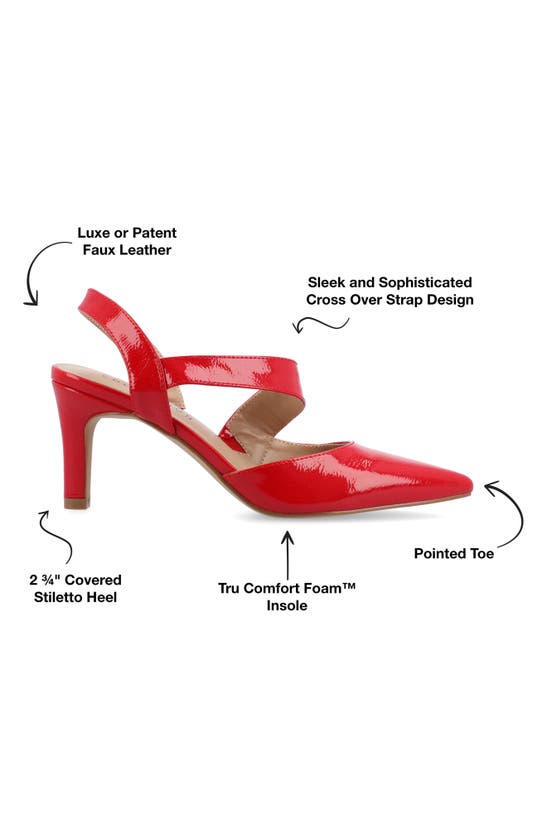 Journee Collection Scarlett Pointed Toe Pump In Red