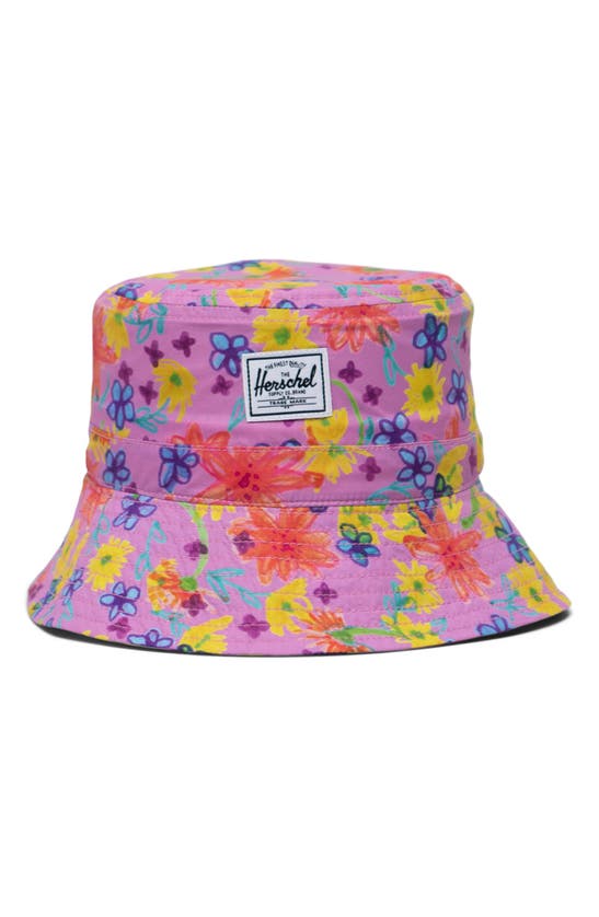 Shop Herschel Supply Co Beach Bucket Hat In Scribble Floral