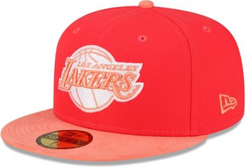 New Era Men's New Era Red/Peach Los Angeles Lakers Tonal 59FIFTY Fitted ...