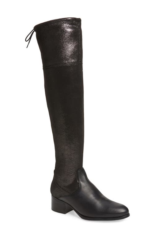 Bos. & Co. Rewind Waterproof Over the Knee Boot in Black Leather