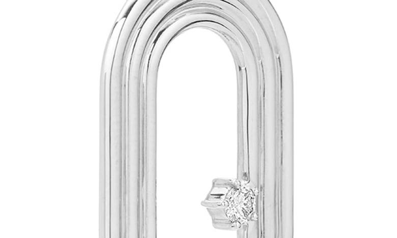 Adina Reyter Groovy Letter Charm Pendant In Silver - N