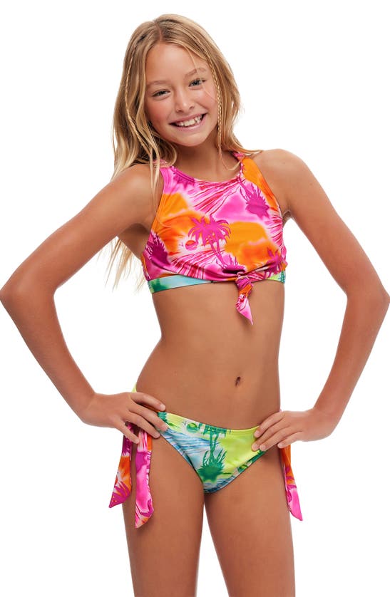 Shop Beach Lingo Kids' Solar Eclipse Two-piece Swimsuit In Multi