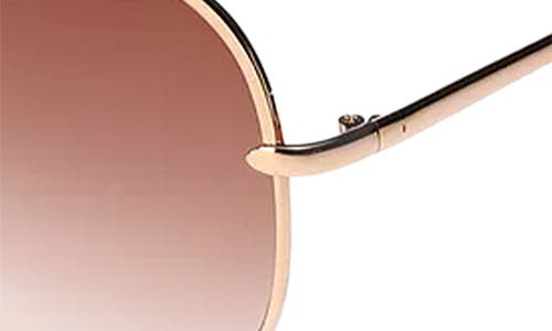 Fifth & Ninth Walker 61mm Polarized Aviator Sunglasses In Gold/blush