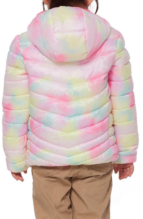 Rokka&rolla Kids' Reversible Lightweight Puffer Jacket In Pink Marble