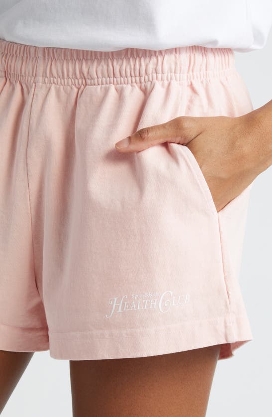 Shop Sporty And Rich Sporty & Rich Rizzoli Disco Cotton Shorts In Ballet