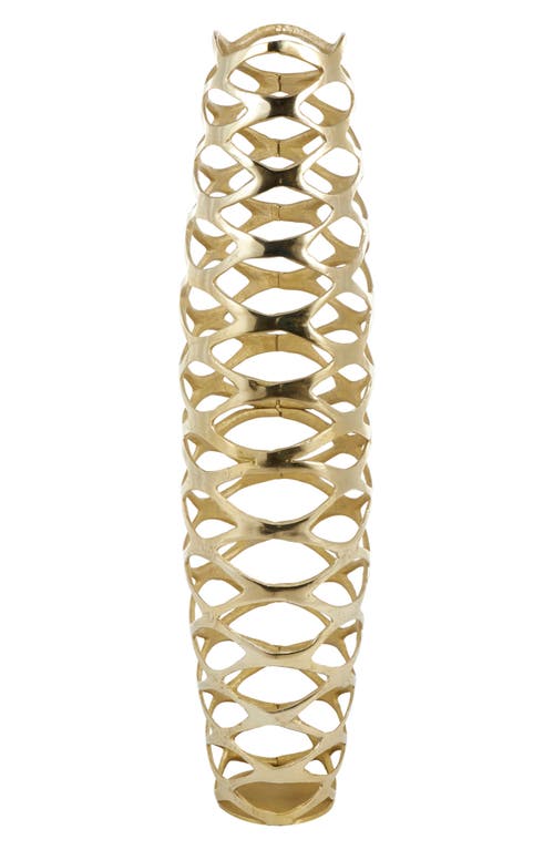 Vivian Lune Home Geometric Tall Vase In Gold