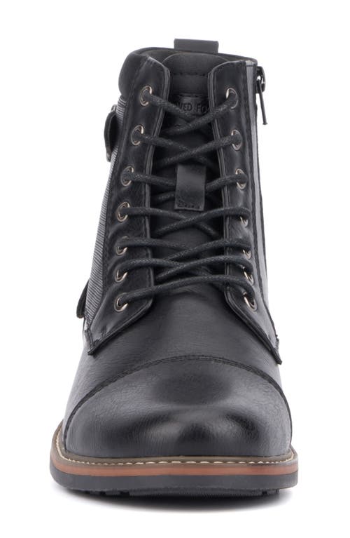 Reserve Footwear Emmett Cap Toe Boot In Black