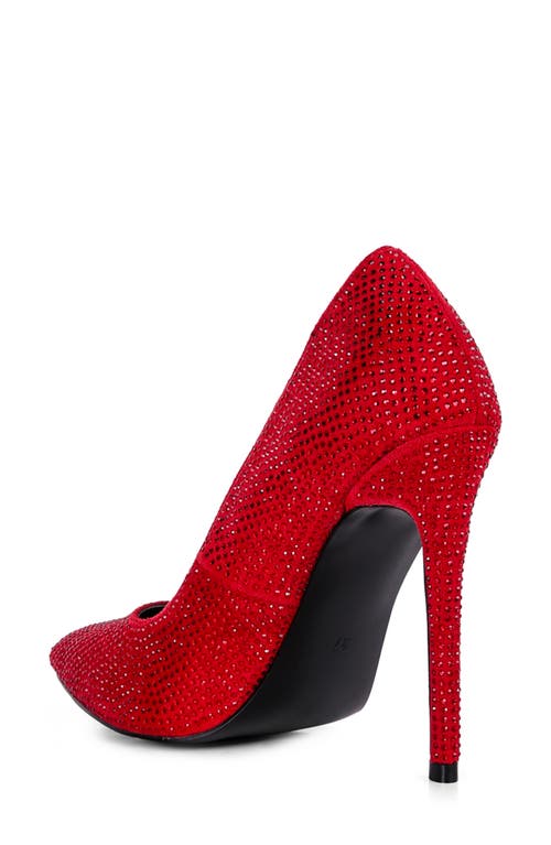London Rag Alter Ego Diamante Set High Heeled Pumps Sandal In Red