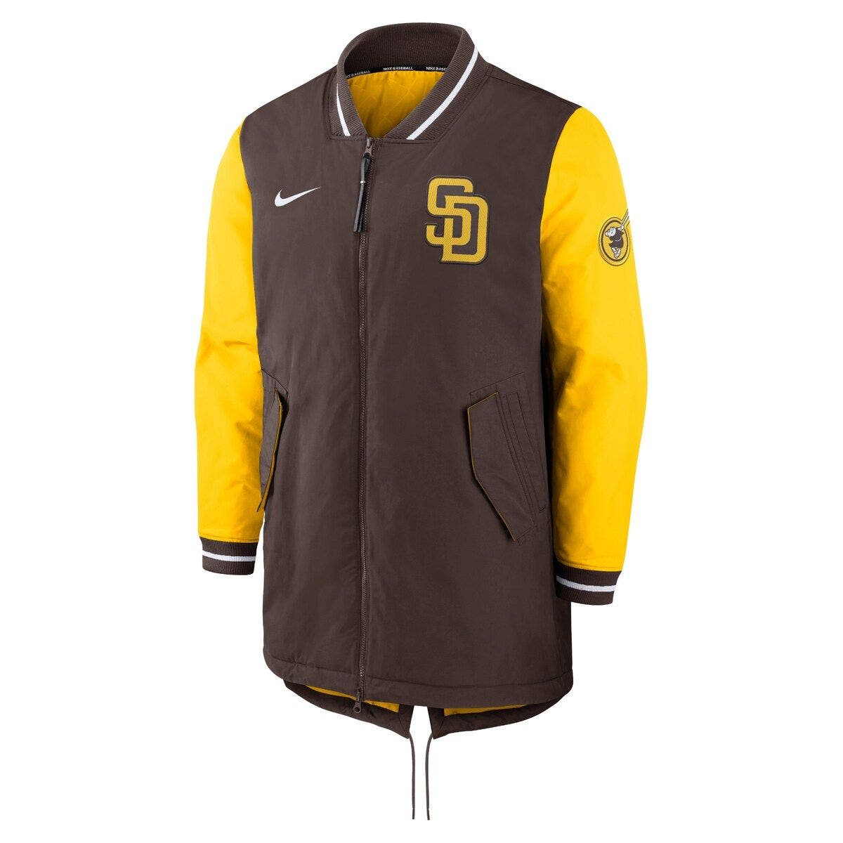 Nike Men's Nike Brown San Diego Padres Authentic Collection Dugout Performance FullZip Jacket