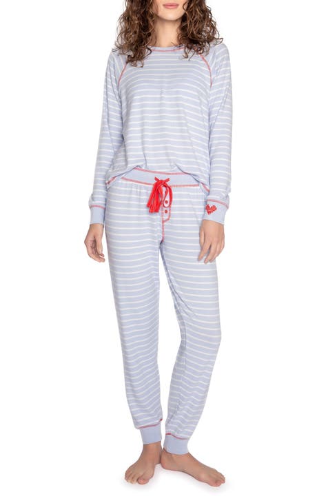 PJ Salvage Henley Top & Duck Print Thermal Pajama Pants