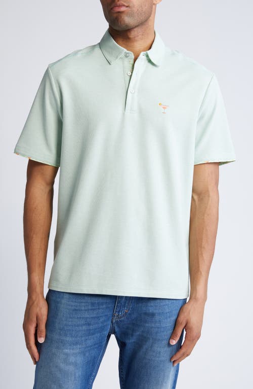 Tommy Bahama Cocktail Mixer Islandzone® Five O'clock Performance Polo In Light Wasabi Heather