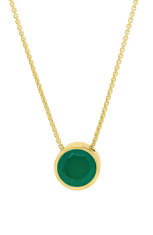 Dean Davidson Signature Knockout Pendant Necklace in Green Onyx/Gold 