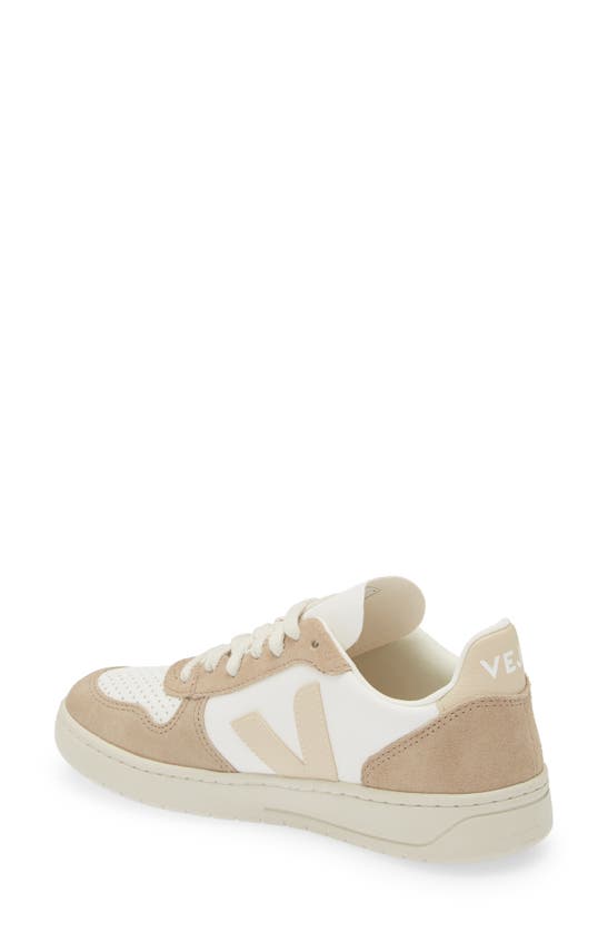 Shop Veja V-10 Sneaker In Extra-white Sable Sahara