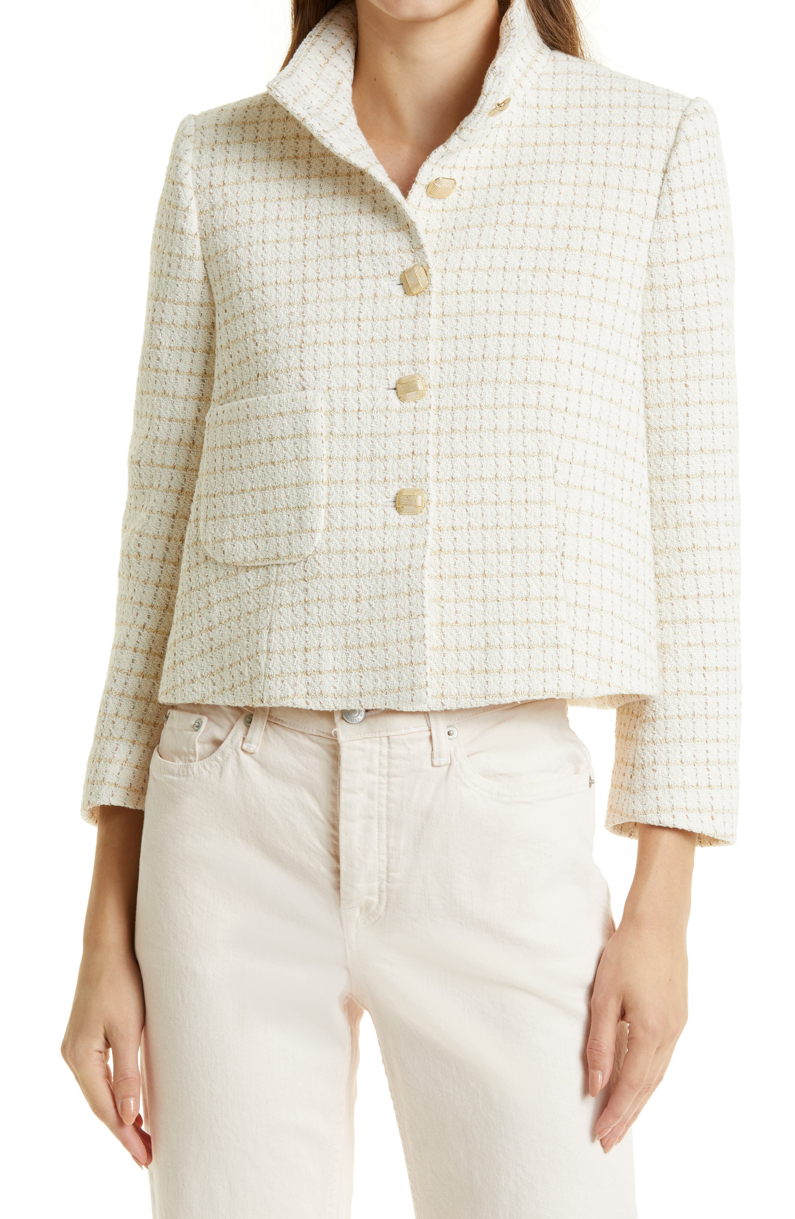 ba\u0026sh Lago Metallic Tweed Jacket 