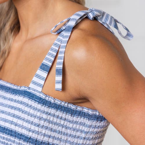 HOPE & HENRY SMOCKED BOW SHOULDER SUNDRESS 