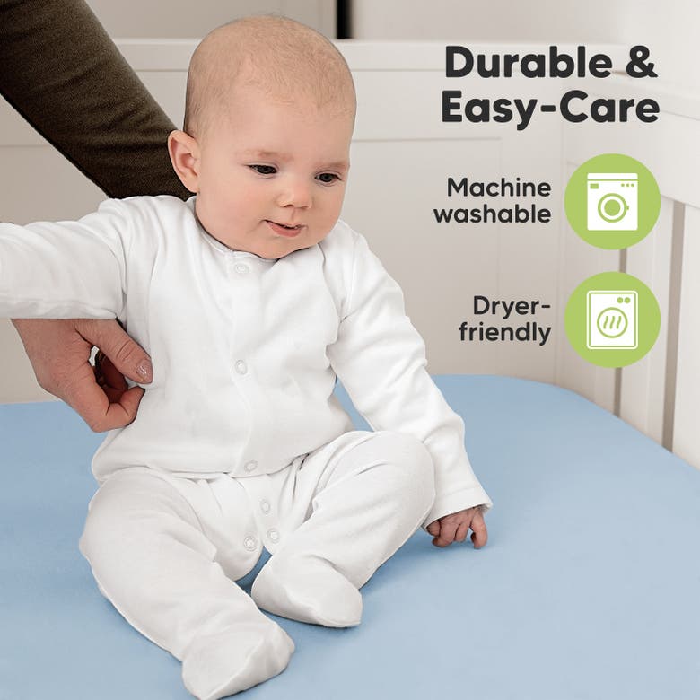 Keababies Soothe Fitted Crib Sheet In Cornflower