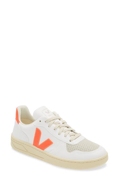 Veja V-10 Sneaker White Orange-Fluo at Nordstrom,