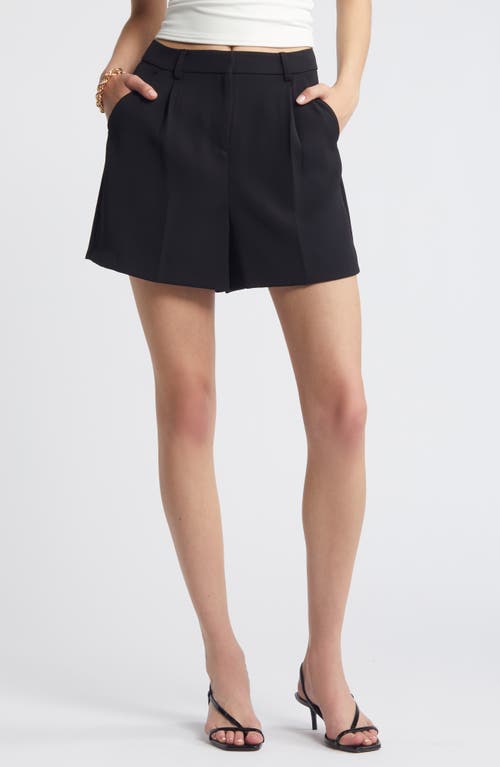 Open Edit Pleated High Waist Trouser Shorts at Nordstrom,