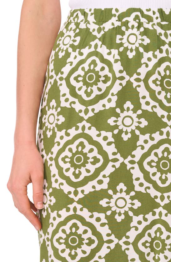 Shop Halogen ® Ruffle Hem Maxi Skirt In Cedar Green Medallion