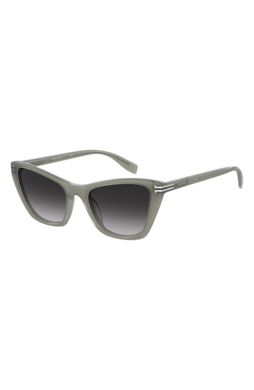 Shop Marc Jacobs 53mm Cat Eye Sunglasses In Sage/grey Shaded