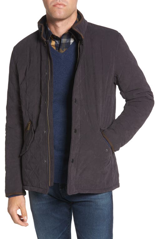 Barbour Bowden Quilted Nylon Jacket in Navy