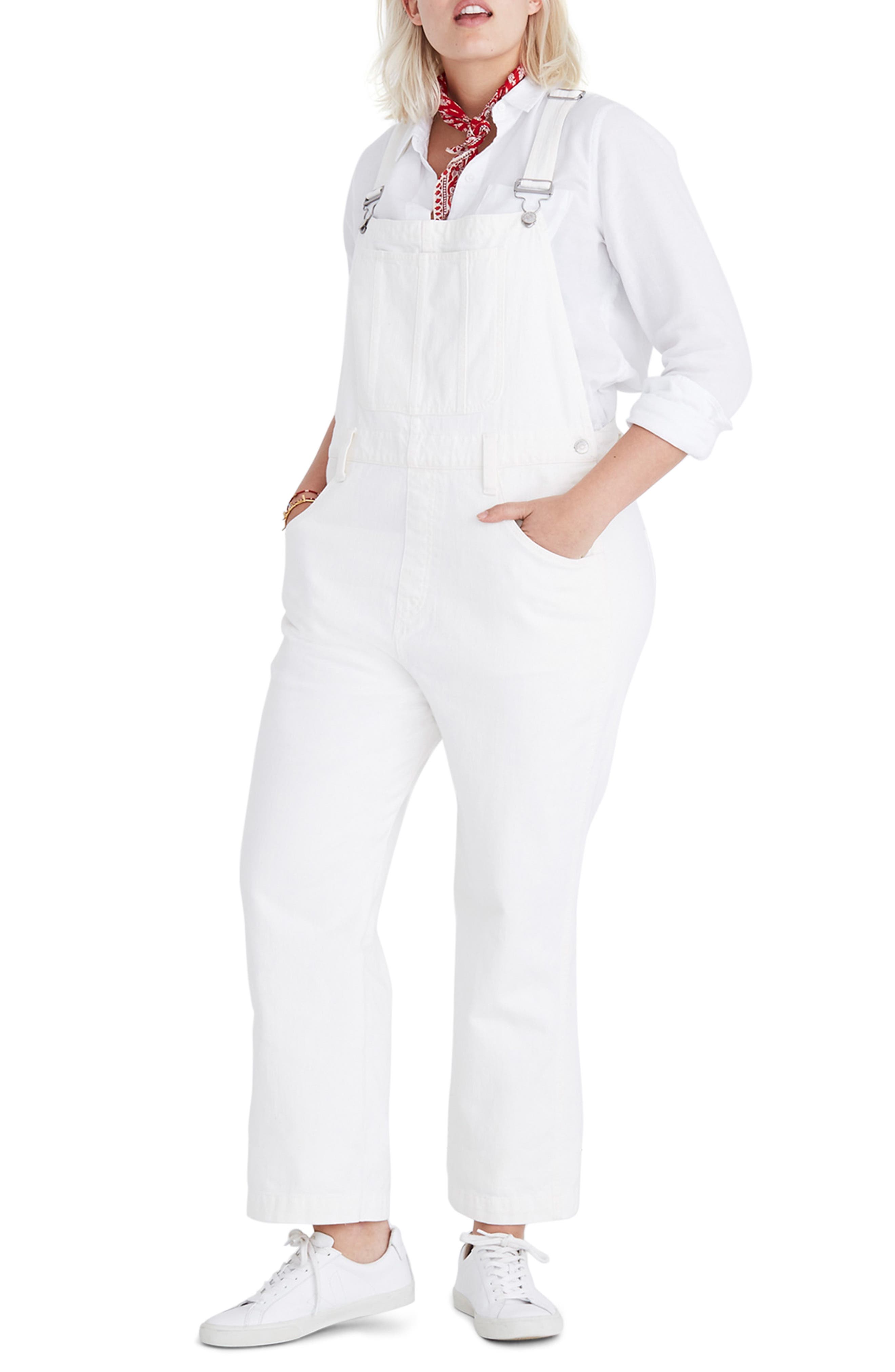 madewell white overalls