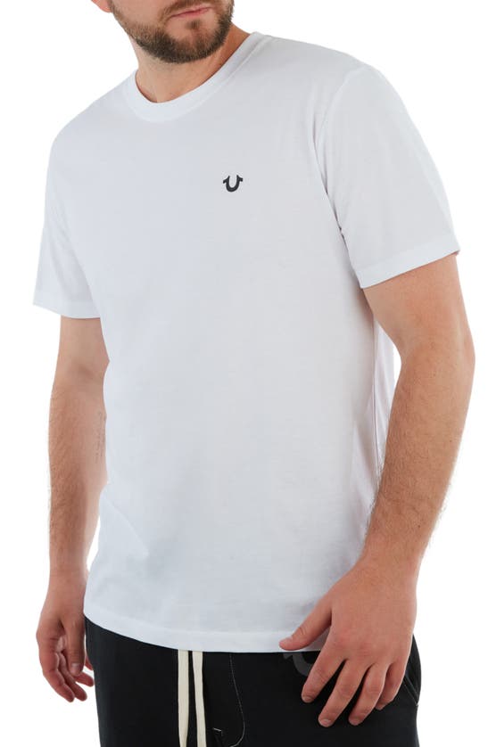True Religion Brand Jeans True Religion Chest Logo Cotton Crew Neck T-shirt In White
