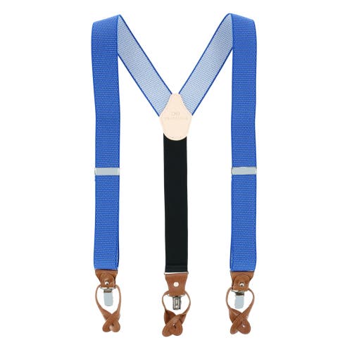 Trafalgar Big And Tall Napier Elastic Convertible Suspenders In Blue