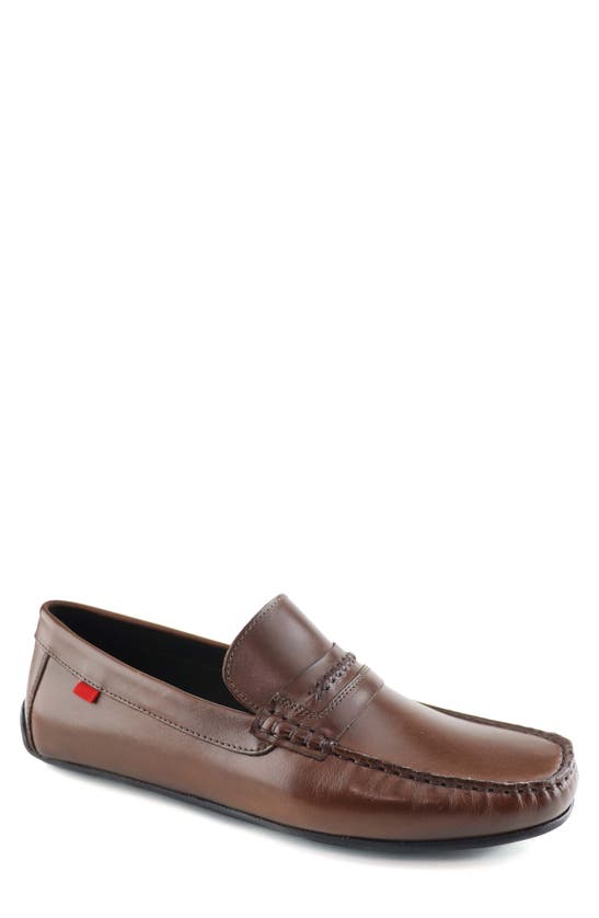 Marc Joseph New York Houston St Penny Loafer In Brown Napa