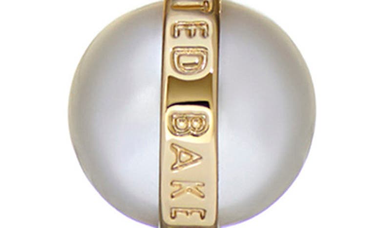 Shop Ted Baker Perreti Imitation Pearl Pendant Necklace In Gold Tone/ Pearl