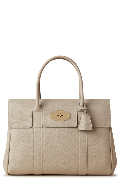 Mulberry Bayswater Grained Leather Satchel in Chalk at Nordstrom