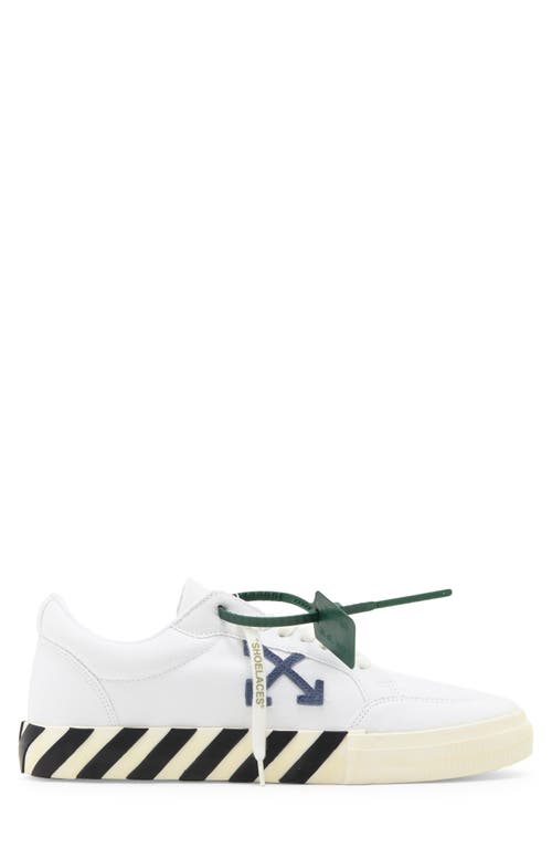 Shop Off-white Vulcanized Low Top Sneaker In White/blue