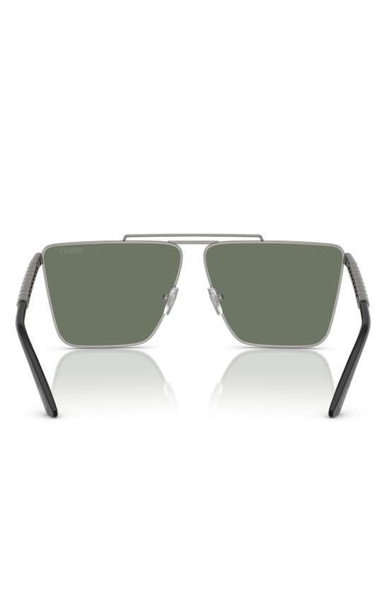 Shop Versace 64mm Oversize Pillow Sunglasses In Gunmetal