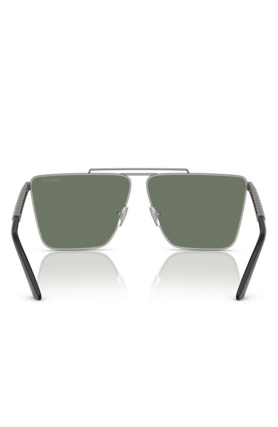 Versace 64mm Oversize Pillow Sunglasses In Gunmetal