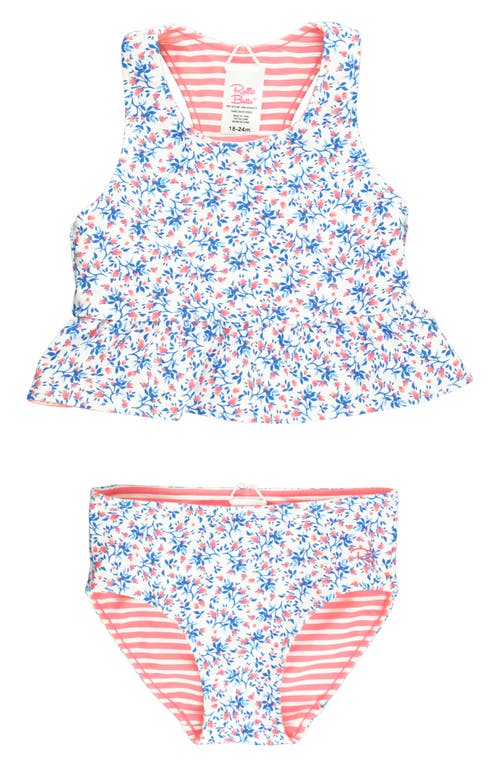 RuffleButts Cottage Tea Time Reversible Two-Piece Swimsuit Multi-Color at Nordstrom,