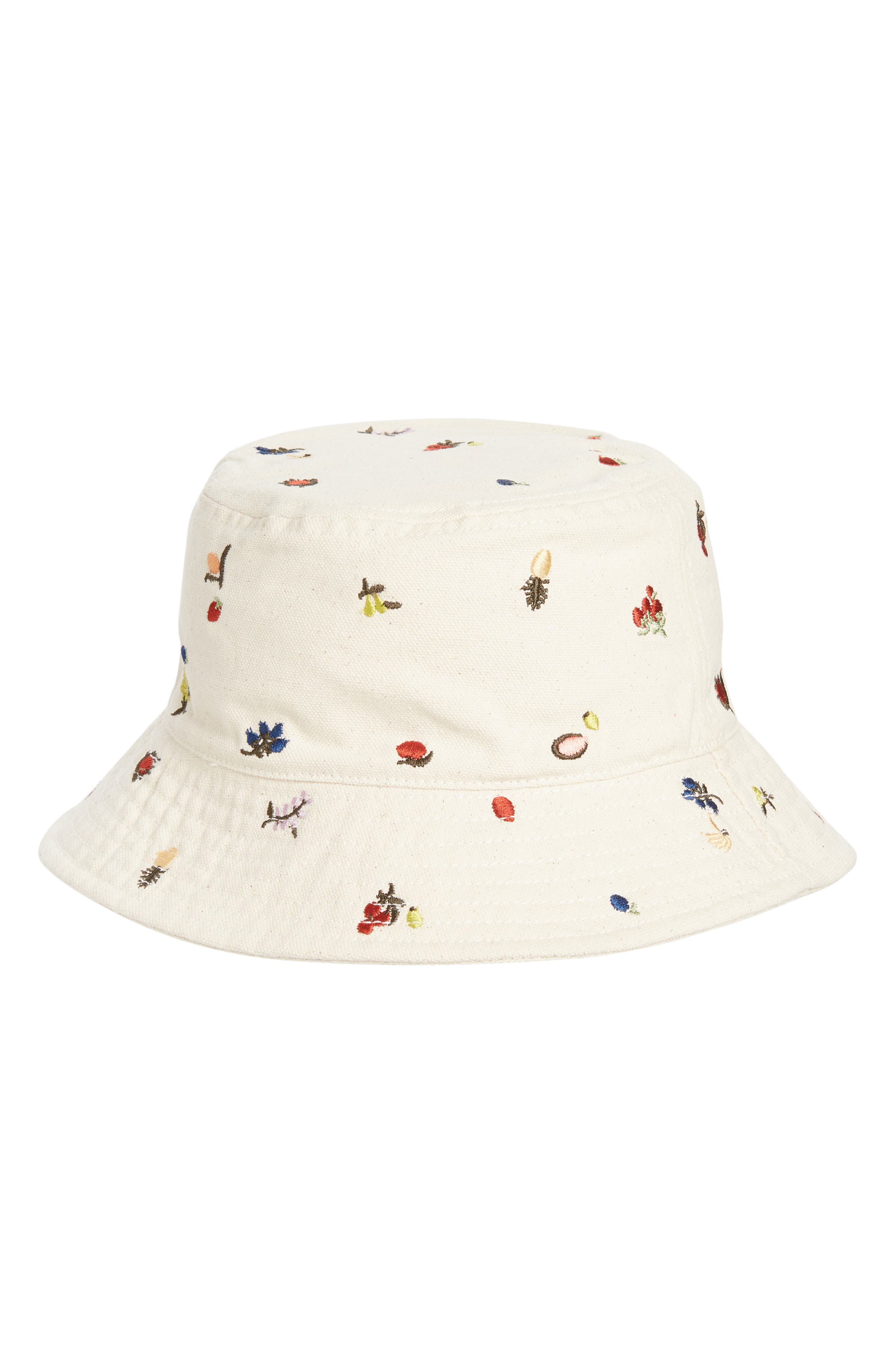 Madewell Straw Bucket Hat in Natural Multi