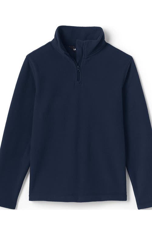 LANDS' END LANDS' END SCHOOL UNIFORM KIDS LIGHTWEIGHT FLEECE QUARTER ZIP PULLOVER