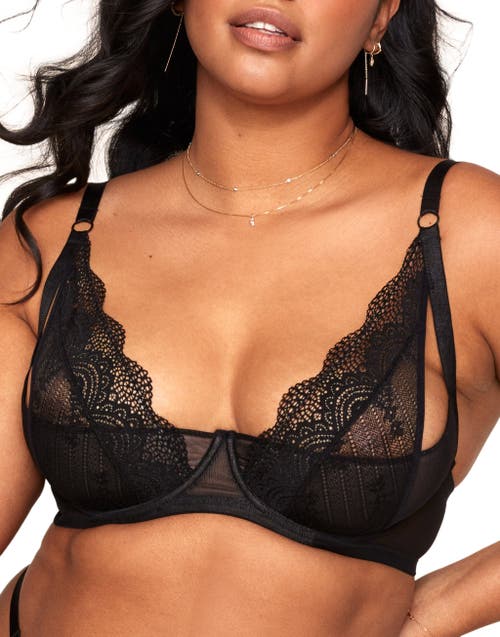 Adore Me Kaia Unlined Quarter Cup Bra In Black