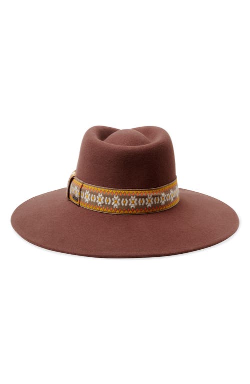 Shop Brixton Joanna Felted Wool Hat In Bison/multi