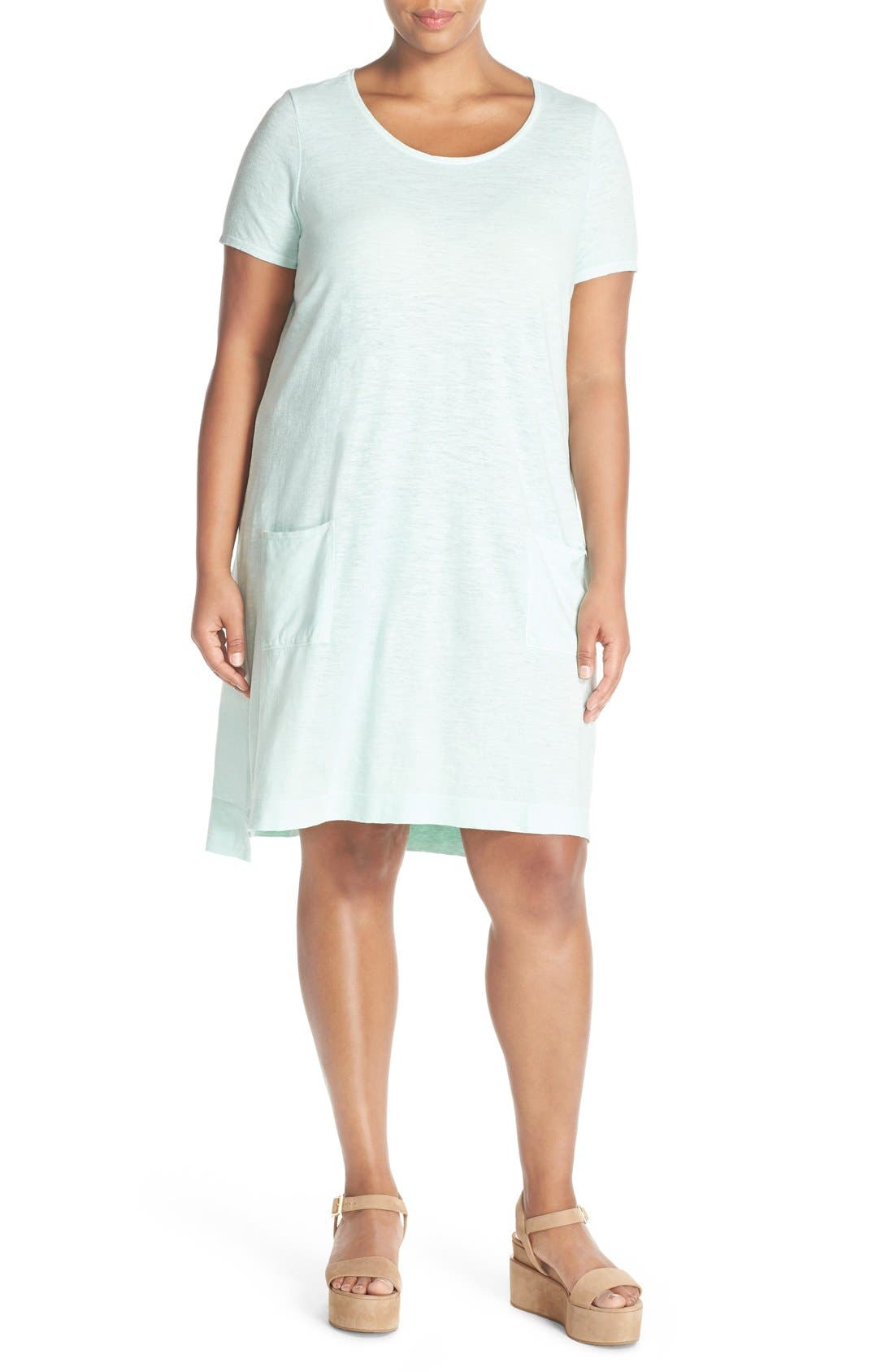 eileen fisher organic cotton t shirt dress