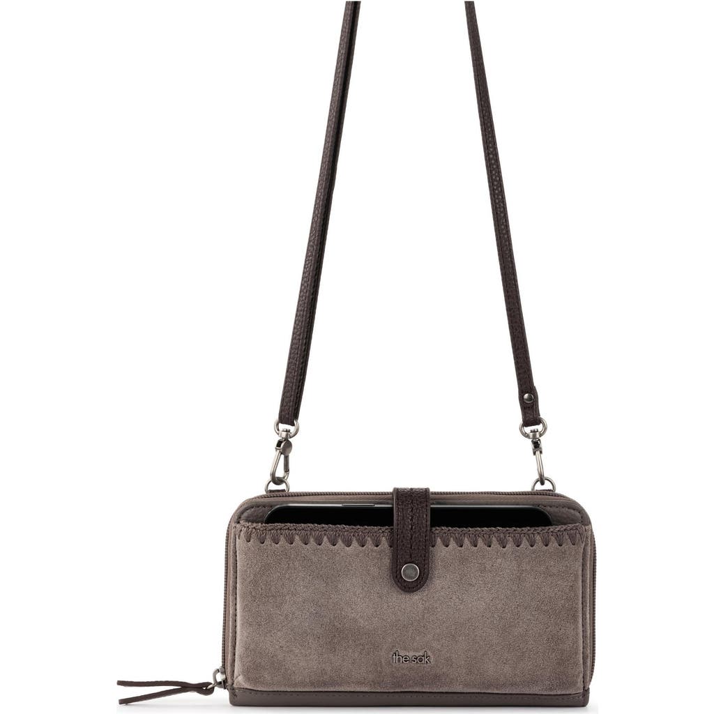 The Sak Iris Smartphone Crossbody In Mushroom Suede