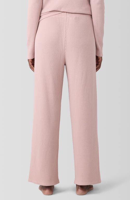 Eileen Fisher Sleep Straight Leg Ankle Organic Cotton Pajama Pants In Opal